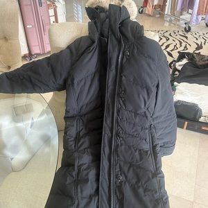 Canada goose full length black jacket with fur